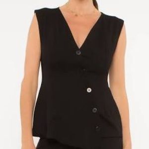 NWT:Ripley Rader  Black Salmon Ponte Knit Vest Top